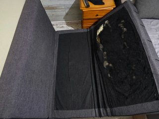 Sofá Cama Gris Tela.