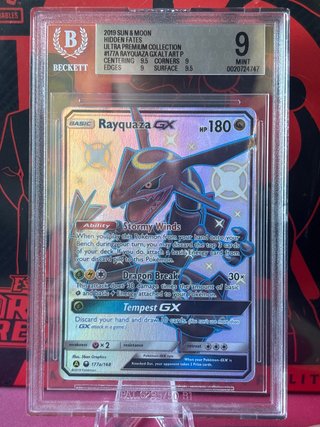 Carta Pokémon Rayquaza GX 177a/168 Beckett 9