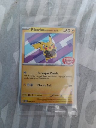 Pikachu Berkemeja Batik Indonesia Promo Card