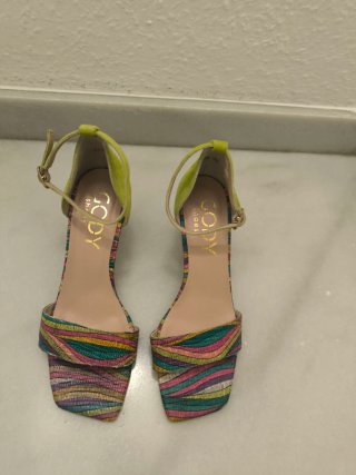 Sandalias Gody tacón multicolor