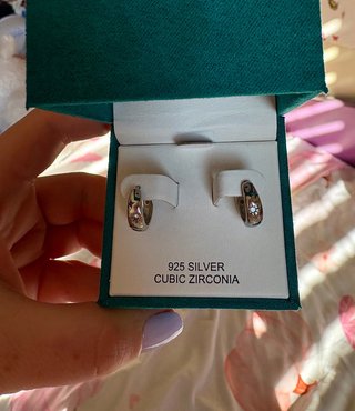 Pendientes Aro Plata 925 Circonita