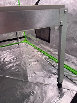 Mesa cultivo metálica galv con patas
