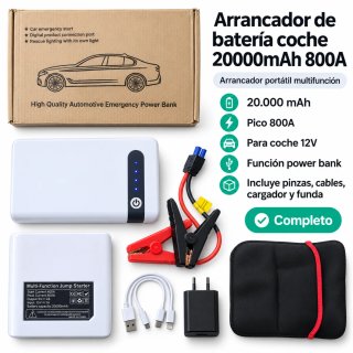 Arrancador Coche 20000mAh 800A Nuevo