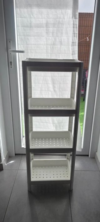 Estantería de plástico blanca 4 baldas