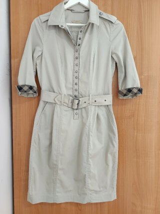 Vestido camisero Burberry Brit beige talla M