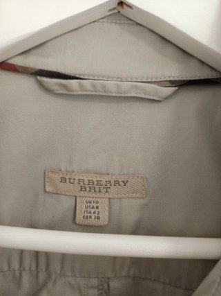 Vestido camisero Burberry Brit beige talla M