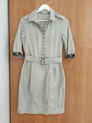 Vestido camisero Burberry Brit beige talla M