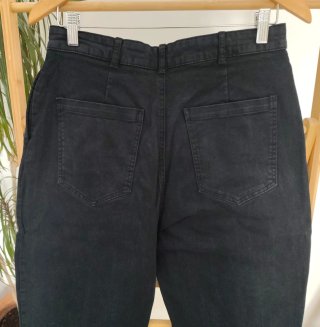 Pantalón Zara Carrot Tiro Alto Negro