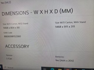 TV LG 65 Negra