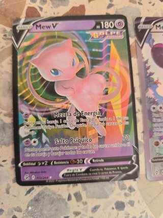 Cartas Pokémon V (Arceus, Mew, Medicham)