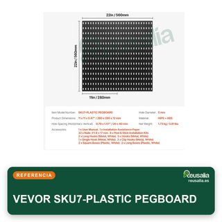 VEVOR kit organizador tablero perforado modular