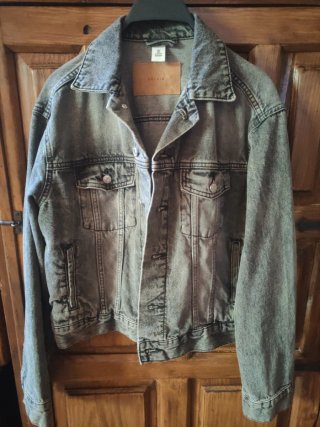 Cazadora vaquera H&M gris mujer Talla S