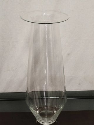 Vaso in vetro soffiato trasparente
