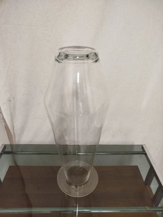 Vaso in vetro soffiato trasparente