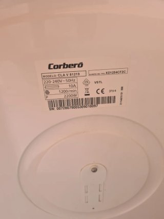 Lavadora Corberó CLAV81219 Blanca