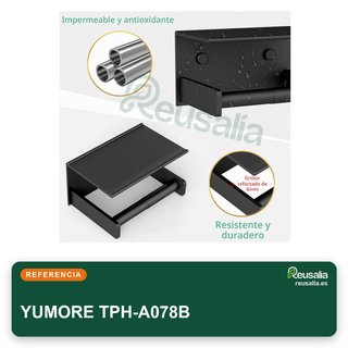 YUMORE portarrollos papel con estante acero