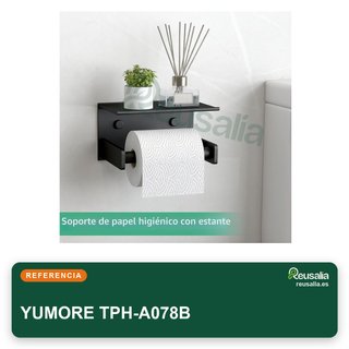 YUMORE portarrollos papel con estante acero