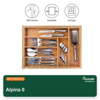 Alpina organizador cajones cubiertos extensible