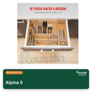 Alpina organizador cajones cubiertos extensible