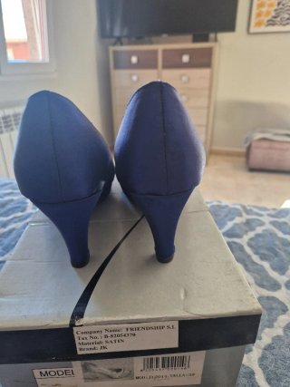 Sandalias azul JK tacón talla 39