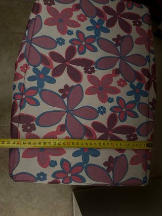 Puf Baúl Almacenaje Tapizado Floral