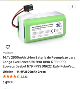 Conga Eternal Max Robot Aspirador
