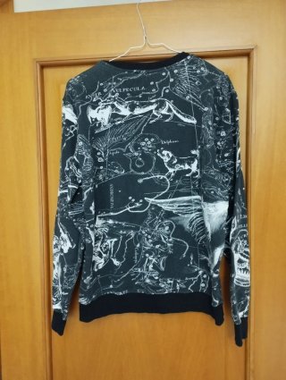 Felpa iuter streetwear con stampa costellazioni