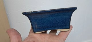 Maceta bonsai cerámica azul