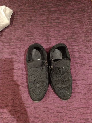 Zapatillas negras brillantes talla 37