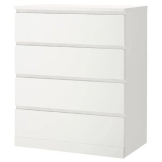 Cómoda MALM IKEA blanca 4 cajones – como nueva