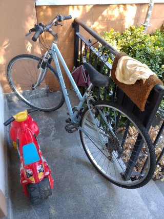 Bicicleta urbana azul