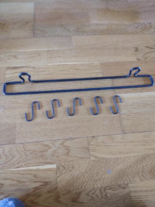 Colgador Cocina Ikea Negro+ ganchos