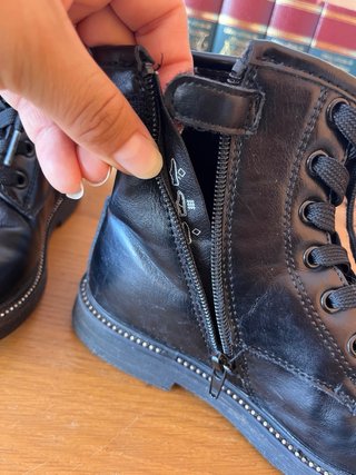 Botas negras niña Piel
