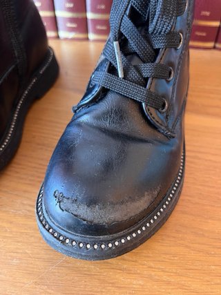 Botas negras niña Piel