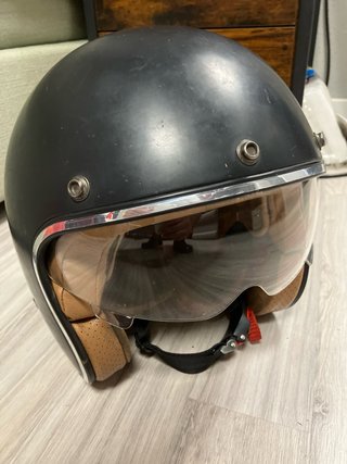 Casco Moto Jet Negro