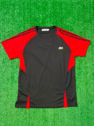 Maglietta Lacoste uomo nera e rossa