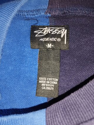 Felpa Stussy bicolore blu
