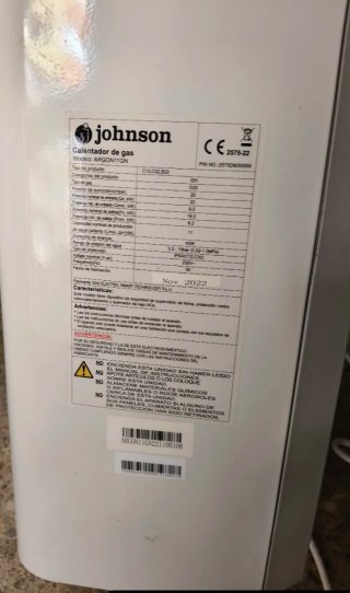 Termo de gas natural Johnson