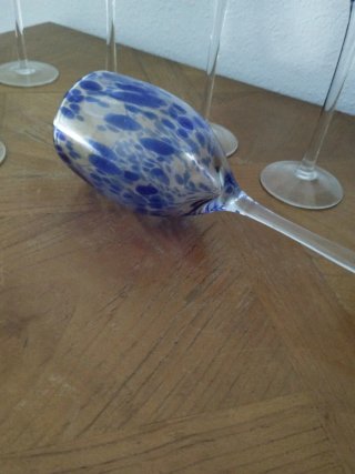 Copas de champagne vintage azul