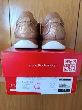 Zapatos Fluchos Mujer Beige/Marrón