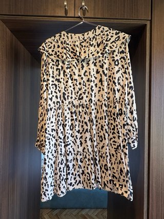 Vestido Zara estampado leopardo - Talla XS