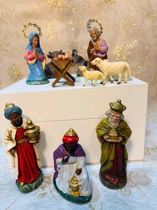 Belén completo figuras plastico duro + ovejas