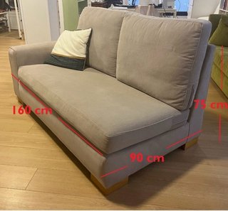 Chaise longue beige tela Acquaclean gris