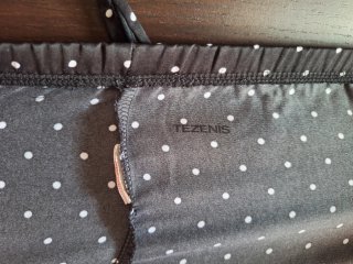 Pigiama corto Tezenis nero pois bianchi raso pizzo