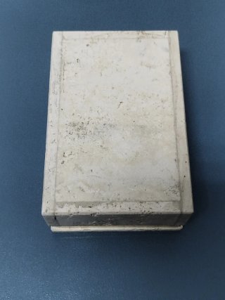 Scatola porta oggetti travertino e ottone