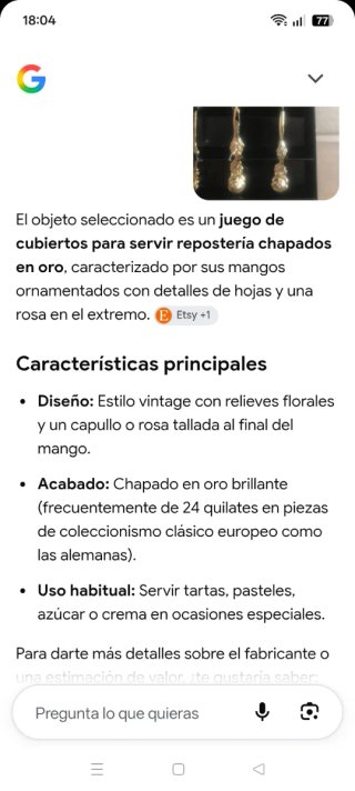 Juego de cubiertos BACCARA baño de oro