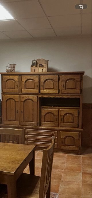 Mueble rustico de roble para salon