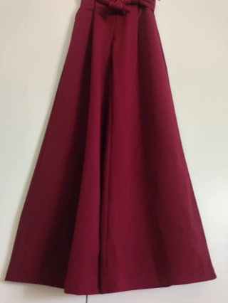 Pantalones Palazzo Rojos con Cinturón