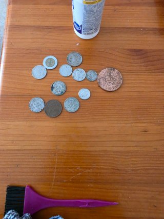 Lote 11 monedas + 1 onza cobre