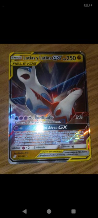 Carta Pokémon Latias y Latios GX 250 PS